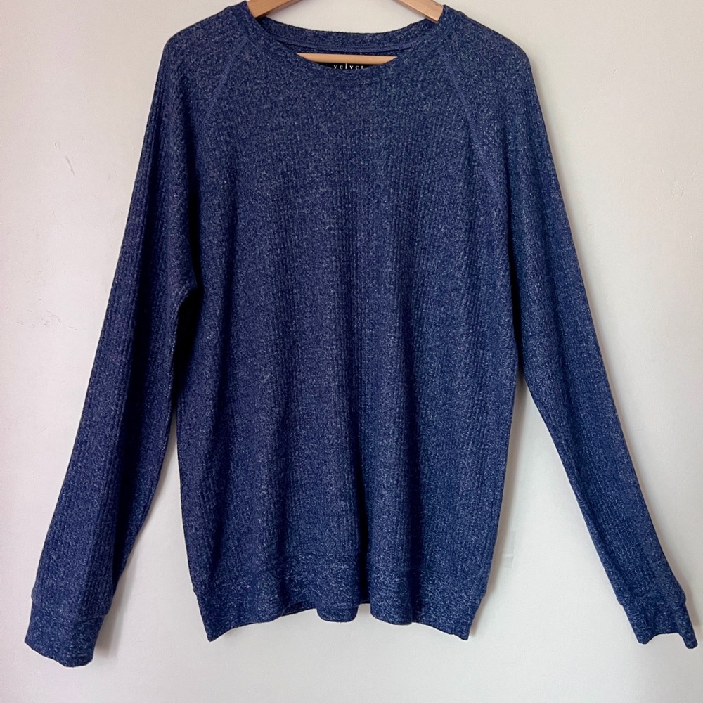 Men’s Velvet by Graham & Spencer Lightweight Blue Sweater XL